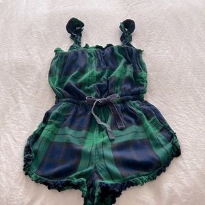 aerie flannel PJ’s romper